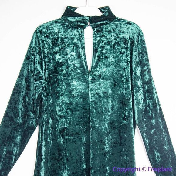 Eloquii dark green Crushed Velvet Dress, 18 - Picture 11 of 15